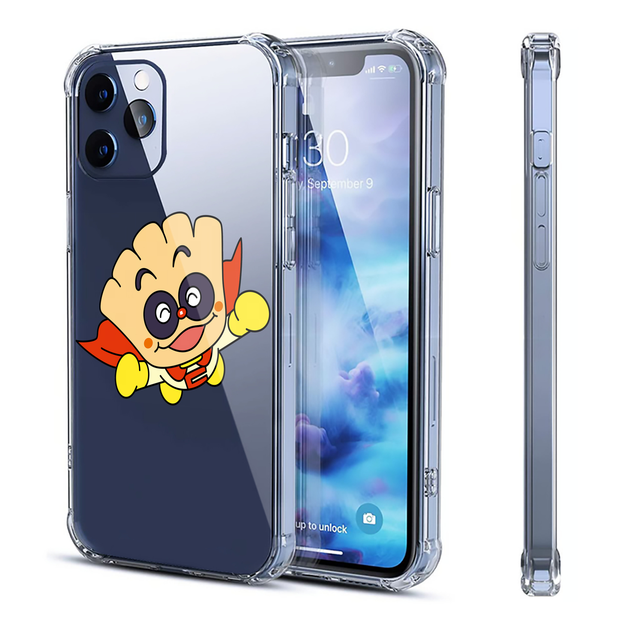 （画像用） アンパンマン Anpanman 【iPhone 12シリーズ対応】透明スマホケース（クリアソフトケース）